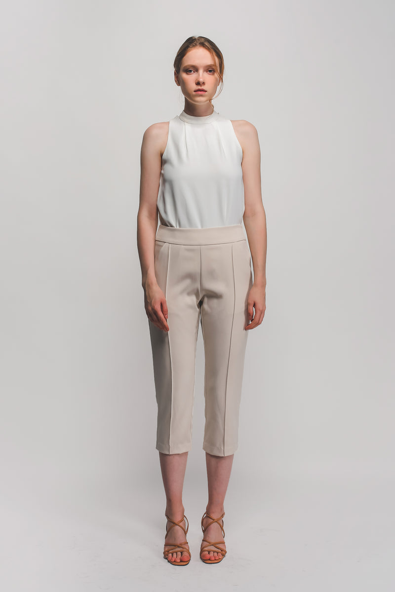 Slim Fit Cropped tailored trousers - White - Men | H&M IN